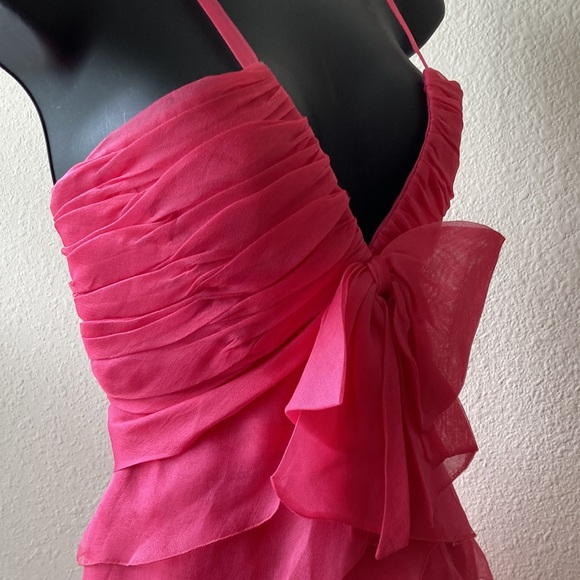 Pronovias Pink Ruffle Formal Dress - Picture 6 of 17